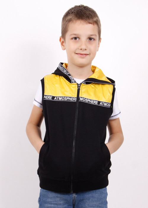 Toontoy Erkek Çocuk Şeritli Kapüşonlu Yelek