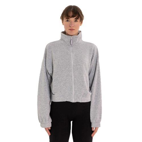 Dik Yaka Fermuarlı Sweatshirt