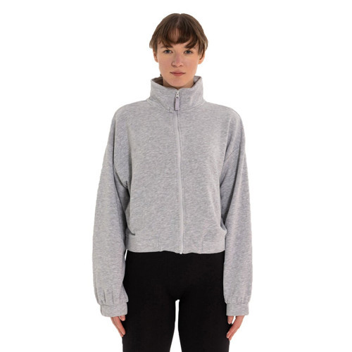 Dik Yaka Fermuarlı Sweatshirt