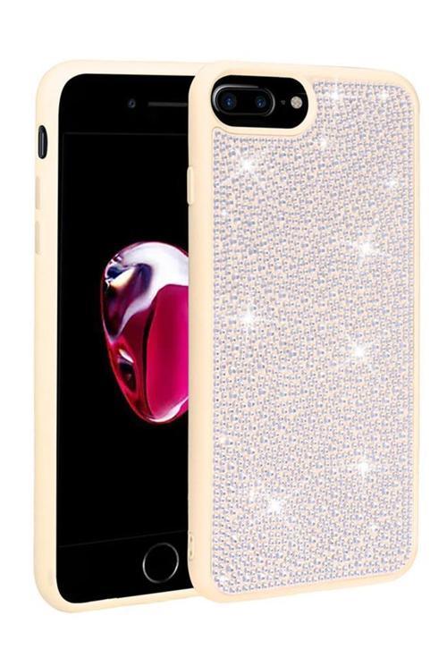 Apple iPhone 8 Plus Kılıf Parlak Taşlı Şık Tasarım Ston Kapak