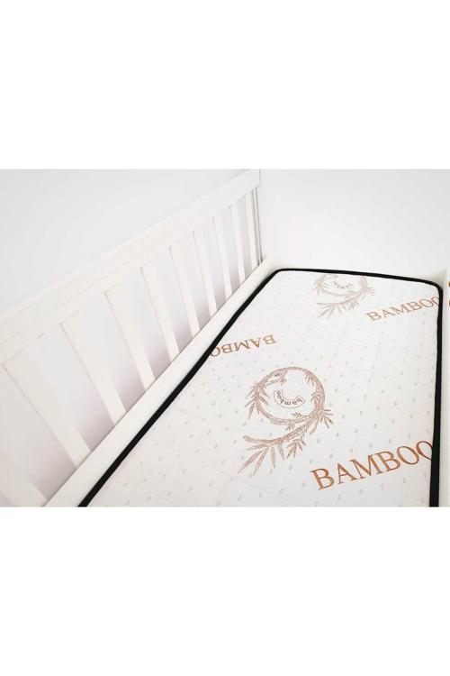 Kapitoneli 60X120X10 Soft Bamboo Bebek Yatağı Bmb-006