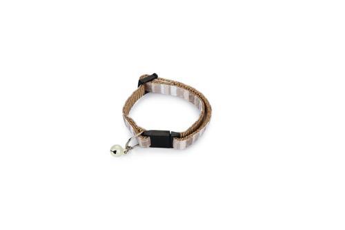 Yavru Kedi Boyun Tasması, Zilli, Bej, 16-32cm
