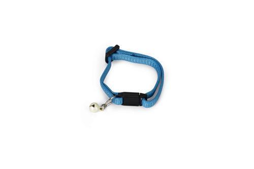 Yavru Kedi Boyun Tasması, Zilli, Mavi, 15-22cm