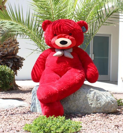 150 cm Sevgiliye Özel Romantik DEV Boy Papyonlu Peluş Ayı- % 100 YERLİ