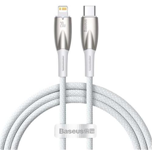 Glimmer Series Beyaz CADH000002 1mt 20w Type-C to Lightning Şarj Kablosu Örgülü