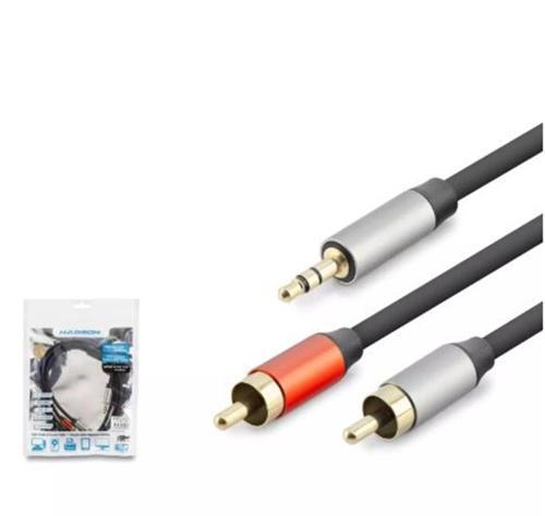 HDX1073 3.5MM TO 2RCA KABLO 2LINE GOLD 1.5M SİYAH