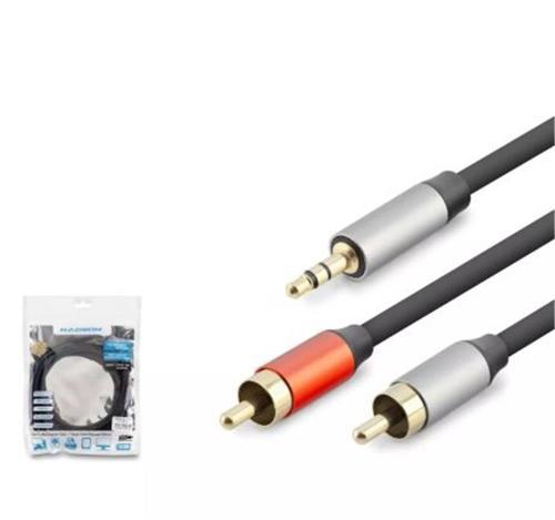 HDX1074 3.5MM TO 2RCA KABLO 2LINE GOLD 3M SİYAH