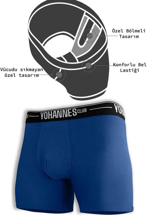 YohannesClub,Erkek, Özel Bölmeli Pamuklu Boxer,Rahat, Şık, Sağlıklı, Tekli