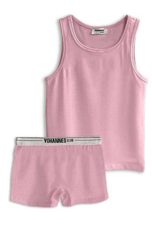 Kız Çocuk Pamuklu İç Çamaşırı Takımı, Boyshort (Boxer) ve Atlet