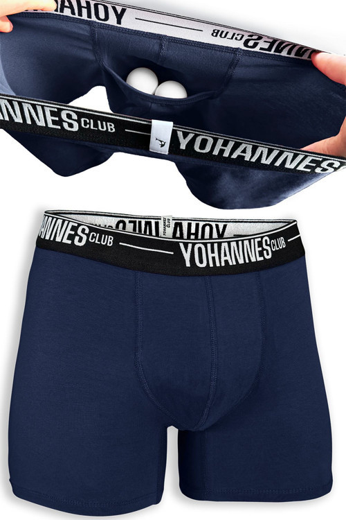 YohannesClub,Erkek, Özel Keseli Pamuklu Boxer,Tekli, Lacivert