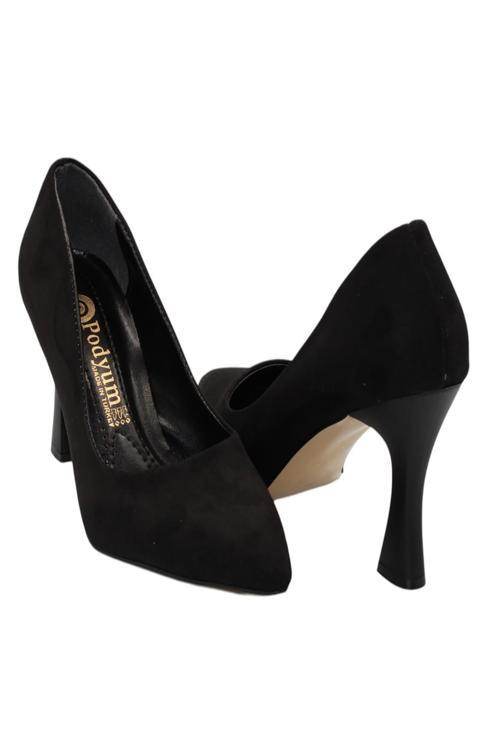 Siyah Süet Topuklu 8 Cm Kadın Stiletto Ayakkabı
