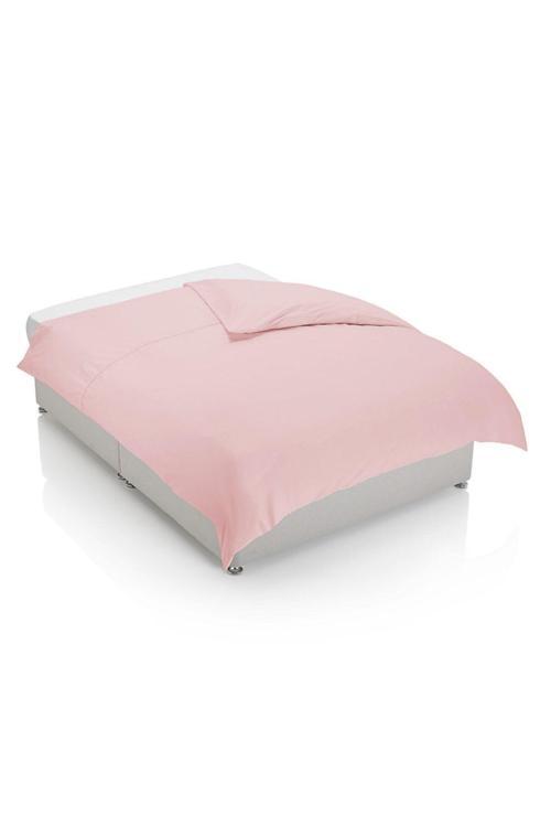 Mer-Tim Pamuklu Ranforce Çift Kişilik Battal Boy 220X240 Nevresim Yorgan Kılıfı - Pembe