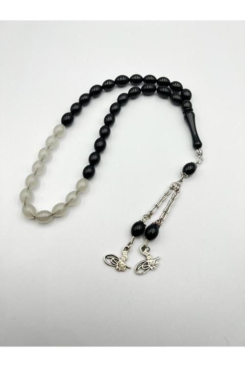 Arpa Kesim Kedi Gözü Toz Kehribar Tesbih Tasarım 33 lü