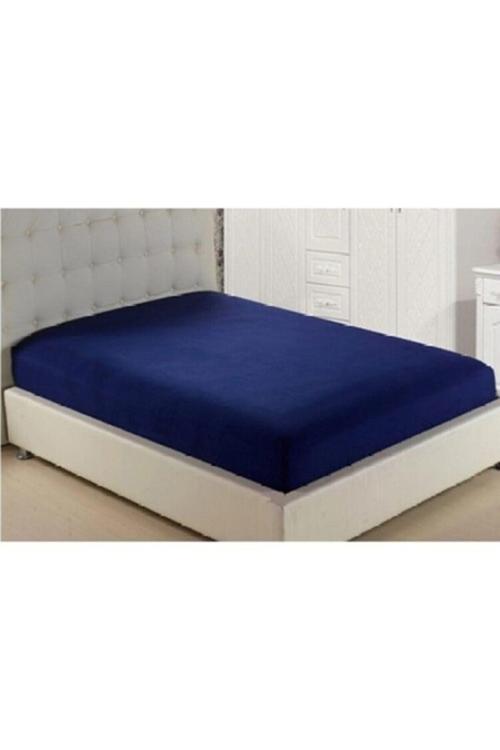 Mer-Tim Tek Kişilik 100X200 Lastikli Lacivert Penye Çarşaf