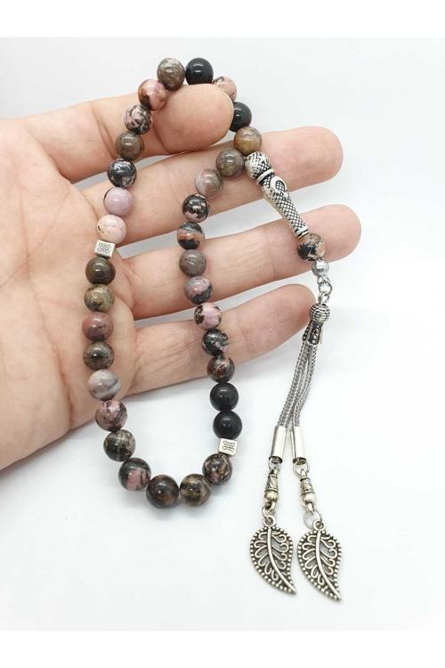 Rodonit Doğal Taş Tesbih 8 mm