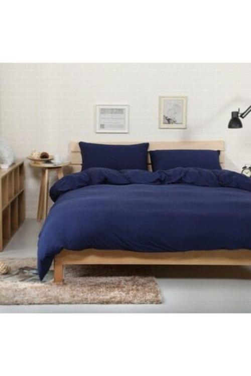 Mer-Tim Çift Kişilik King Size 240X260 Nevresim Yorgan Kılıfı - Lacivert