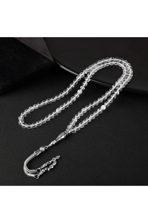 Sertifikalı Kristal Kuvars Doğal Taş Tesbih 99luk 6mm