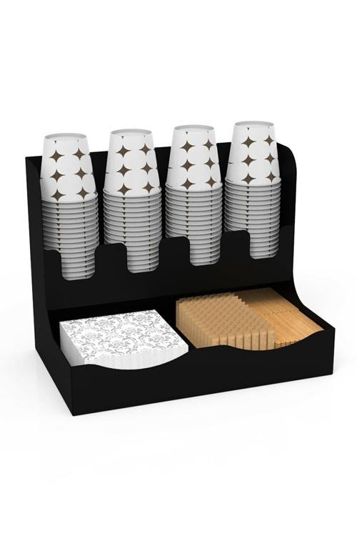 Karton Bardaklık Karton Bardak Standı Bardak Şeker Karıştırıcı Organizer Raf Otel, Kafe ,Ofis İçin