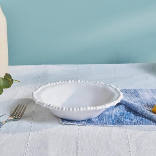 Perla Melamin Çukur Tabak 22 cm Beyaz