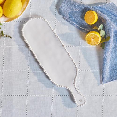 Perla Melamin Peynir Tabağı 43 cm Beyaz