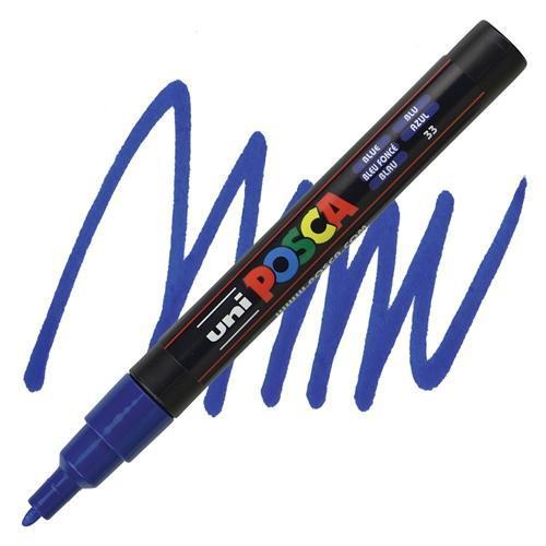 Posca 0.9-1.3 Su Bazli Poster Boyama Kalemi Markörü Mavi N Pc-3M (6 Lı Paket)