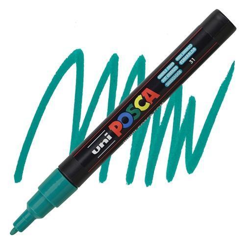 Markör Boyama Kalemi Posca Su Bazlı Poster 0.9-1.3 Mm Zümrüt Yeşili Pc-3M (6 Lı Paket)