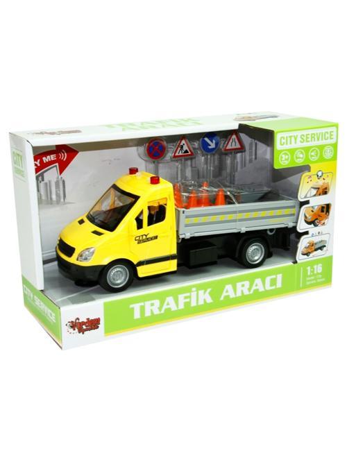 Oyuncak Sesli Ve Pilli Yol Tamir Aracı 1:16 WY593A