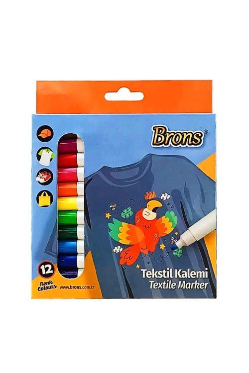 Tekstil Kalemi Marker 12 Renk Set Br-1001
