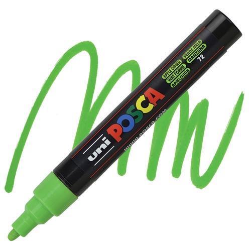 Markör Boyama Kalemi Posca Su Bazlı Poster 1.8-2.5 Mm Elma Yeşili Pc-5M (6 Lı Paket)