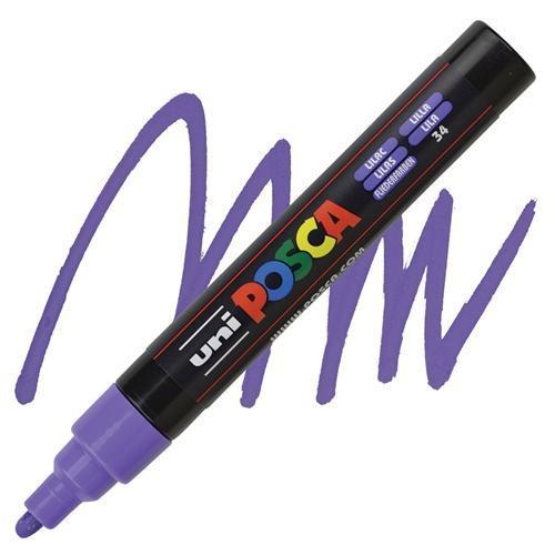 Posca 1.8-2.5 Su Bazlı Poster Boyama Kalemi Markörü Leylak N Pc-5M (6 Lı Paket)
