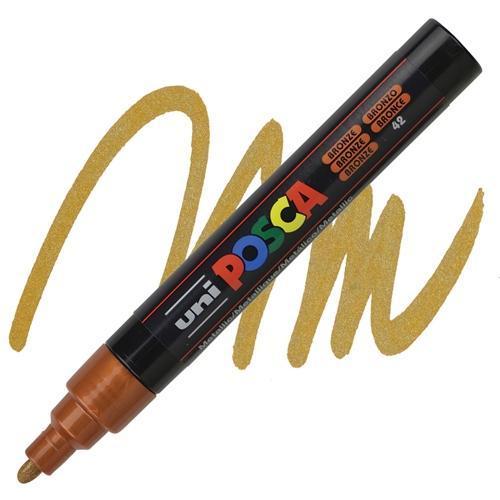 Posca 1.8-2.5 Su Bazlı Poster Boyama Kalemi Markörü Bronz Pc-5M (6 Lı Paket)