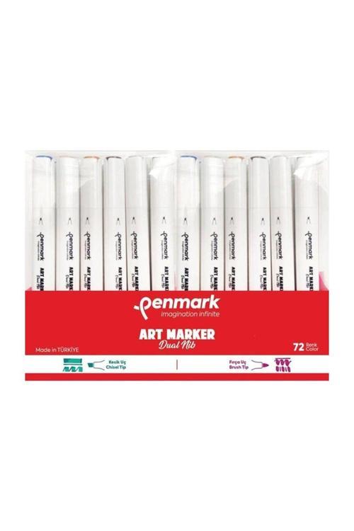 Markers Art Brush Çift Uçlu Kalem 72 Renk Set Hs-9000-72