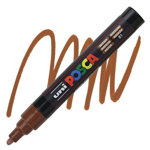 Posca 1.8-2.5 Su Bazlı Poster Boyama Kalemi Markörü Kahverengi Pc-5M (6 Lı Paket)