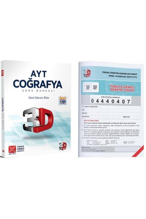 3D Yayınları Ayt Coğrafya Soru Bankası Tamamı Video Çözümlü Mecit Mümin Polat + Tg Deneme