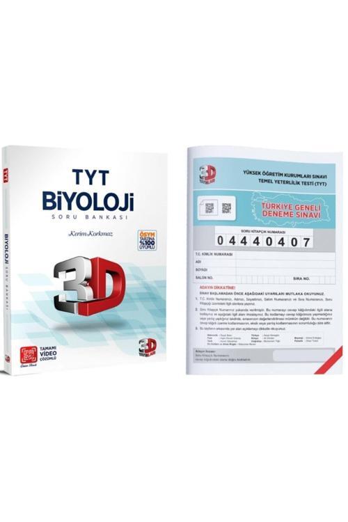 3D Yayınları Tyt Biyoloji Soru Bankası Tamamı Video Çözümlü + Tg Deneme