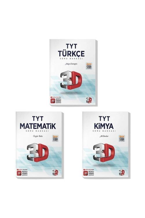 3D Yayınları 3D 2022 Tyt Türkçe Matematik Kimya Soru Bankası Seti (3 Kitap)