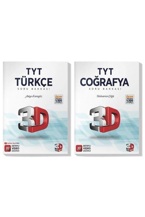 3D Yayınları 3D 2022 Tyt Türkçe Coğrafya Soru Bankası Seti (2 Kitap)
