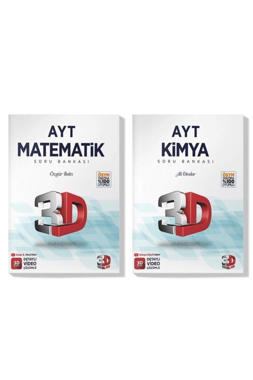 3D Yayınları 3D 2022 Ayt Matematik Kimya Soru Bankası Seti (2 Kitap)