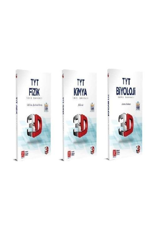 3D Yayınları Tyt Fizik Kimya Biyoloji Soru Bankası Seti (3 Kitap)
