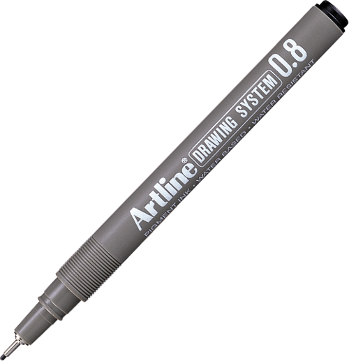 Ek-238 Drawing System Çizim Kalemi 0.8 Mm Siyah (12 Li Kutu)