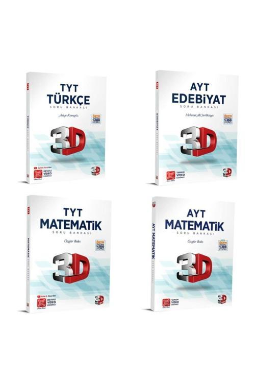 3D Yayınları Tyt Türkçe, Ayt Edebiyat + Tyt Matematik, Ayt Matematik Soru Bankası