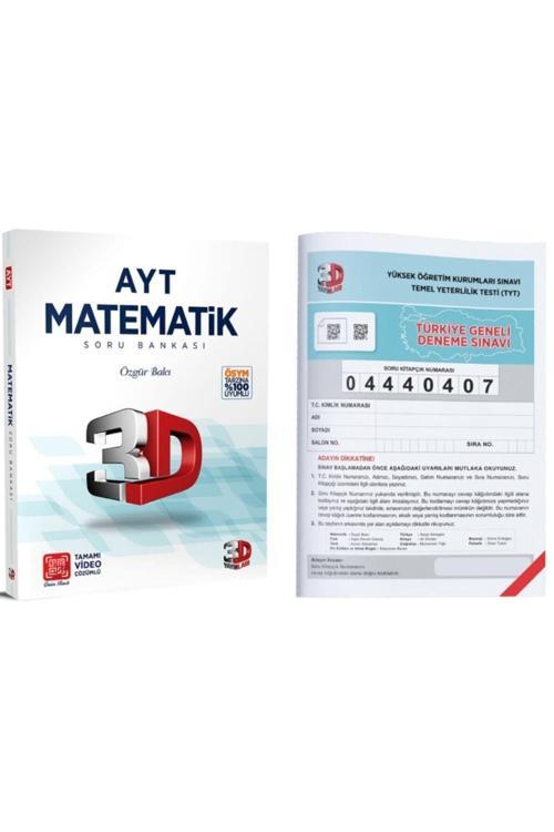 3D Yayınları Ayt Matematik Soru Bankası 2023 Model Hologramlı Baskı