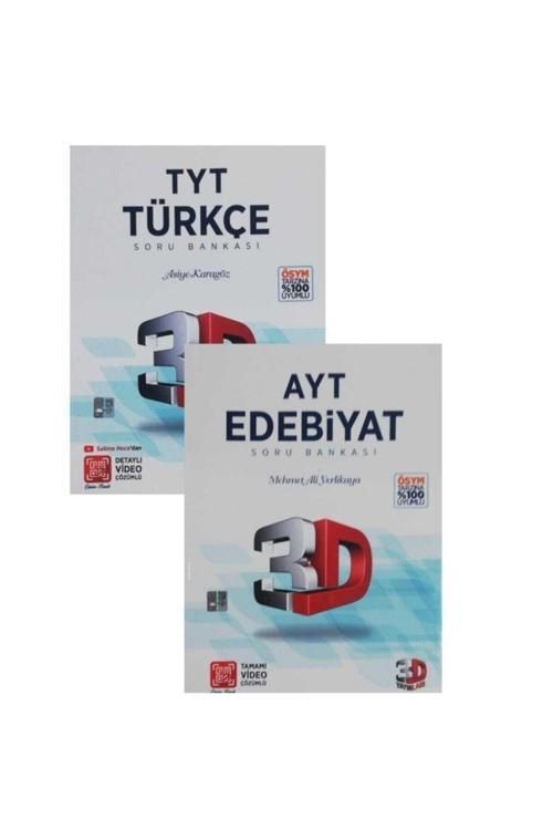 3D Yayınları Tyt+Ayt Türkçe+Edebiyat Soru Bankası 2'Li Set-2021-