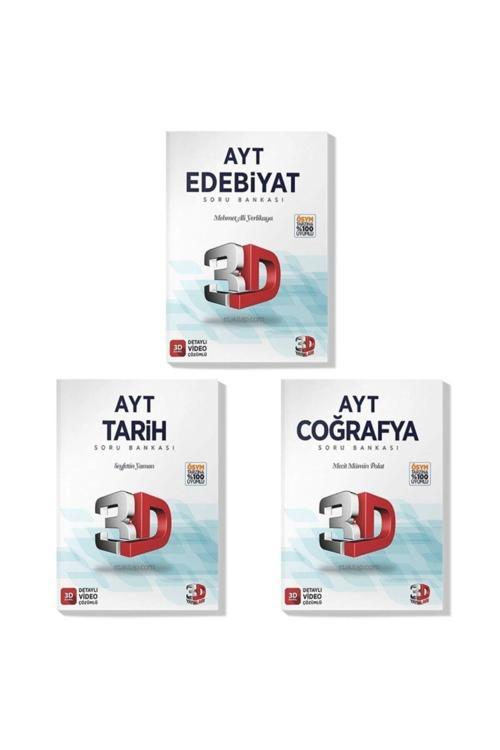 3D Yayınları 3D 2022 Ayt Edebiyat Tarih Coğrafya Soru Bankası Seti (3 Kitap)