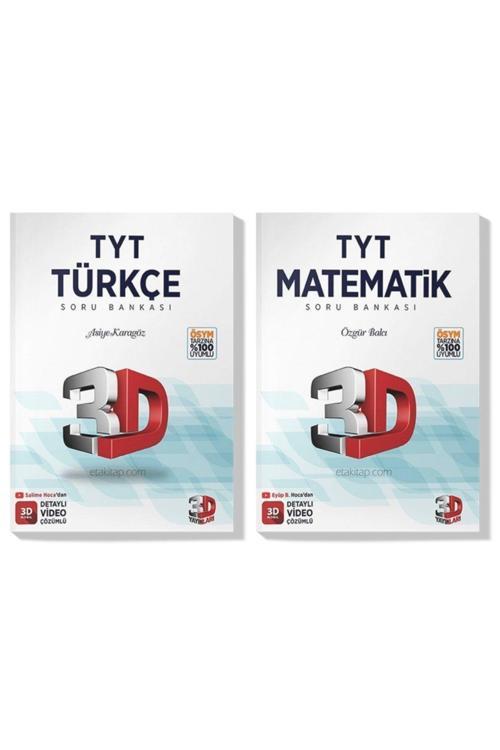 3D Yayınları 3D 2022 Tyt Türkçe Matematik Soru Bankası Seti (2 Kitap)
