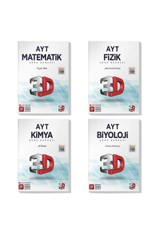 3D Yayınları 3D 2022 Ayt Matematik Fizik Kimya Biyoloji Soru Bankası Seti (4 Kitap)