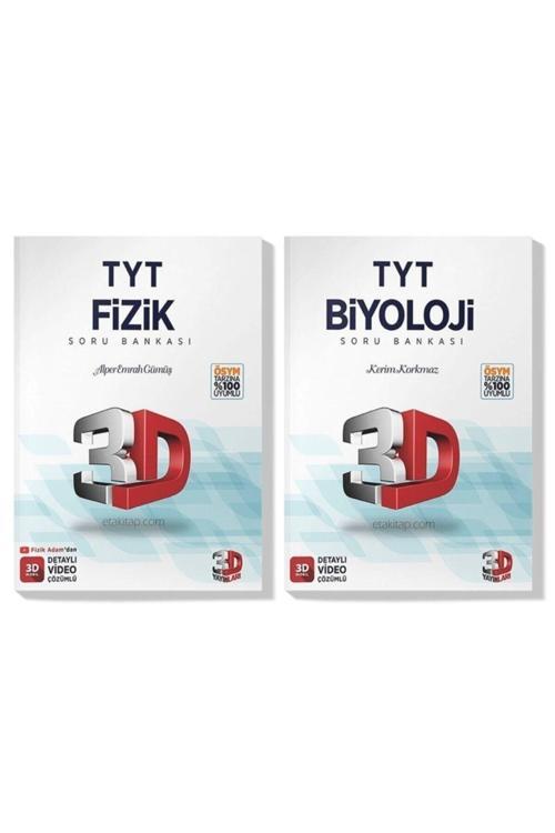 3D Yayınları 3D 2022 Tyt Fizik Biyoloji Soru Bankası Seti (2 Kitap)