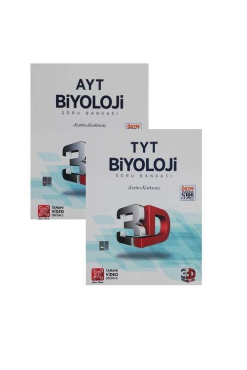 3D Yayınları Tyt+Ayt Biyoloji Soru Bankası 2'Li Set-2021-