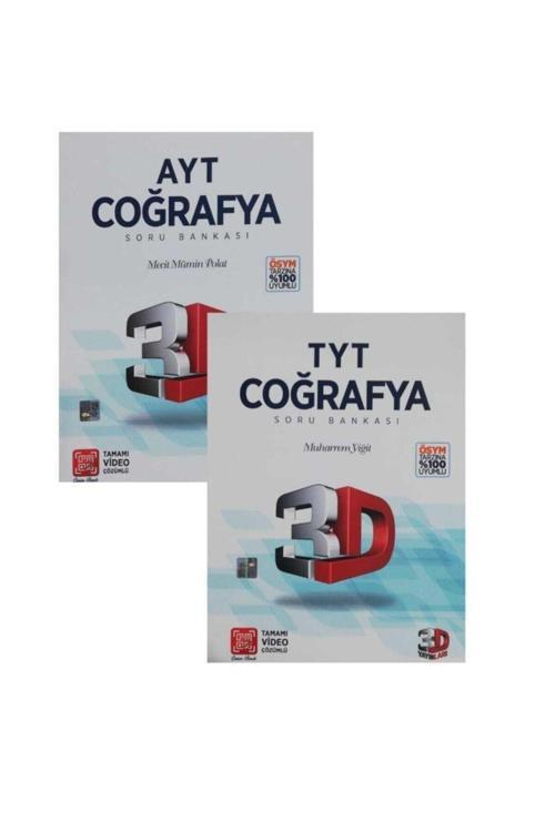 3D Yayınları Tyt+Ayt Coğrafya Soru Bankası 2'Li Set-2021-