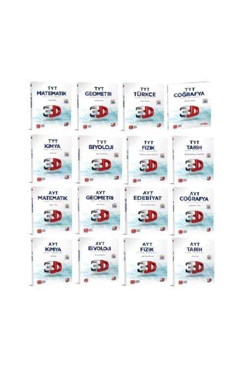 3D Yayınları Tyt Ayt Full Soru Bankası Seti (16 Kitap)